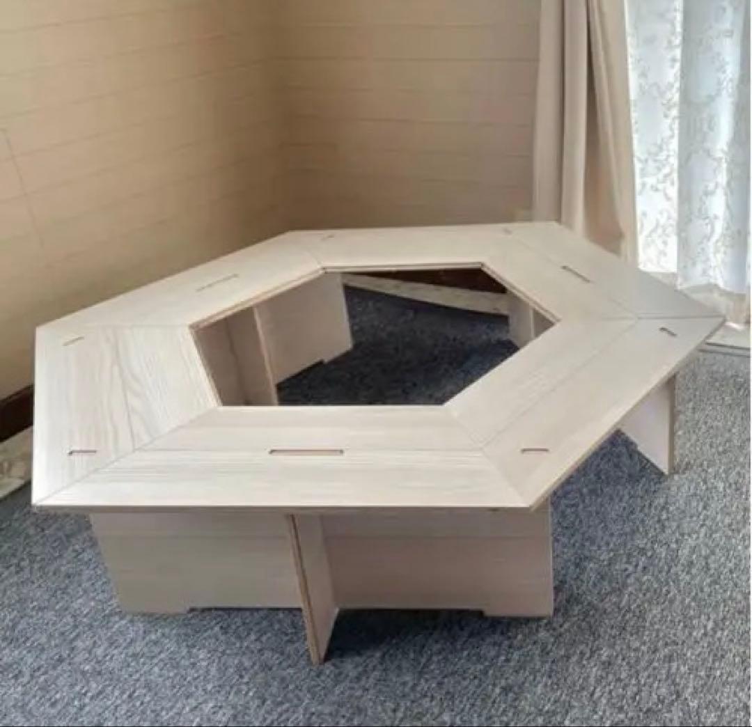 天板付き！ヘキサゴンテーブル/ヘキサテーブル/キャンプテーブル/焚き火テーブル/