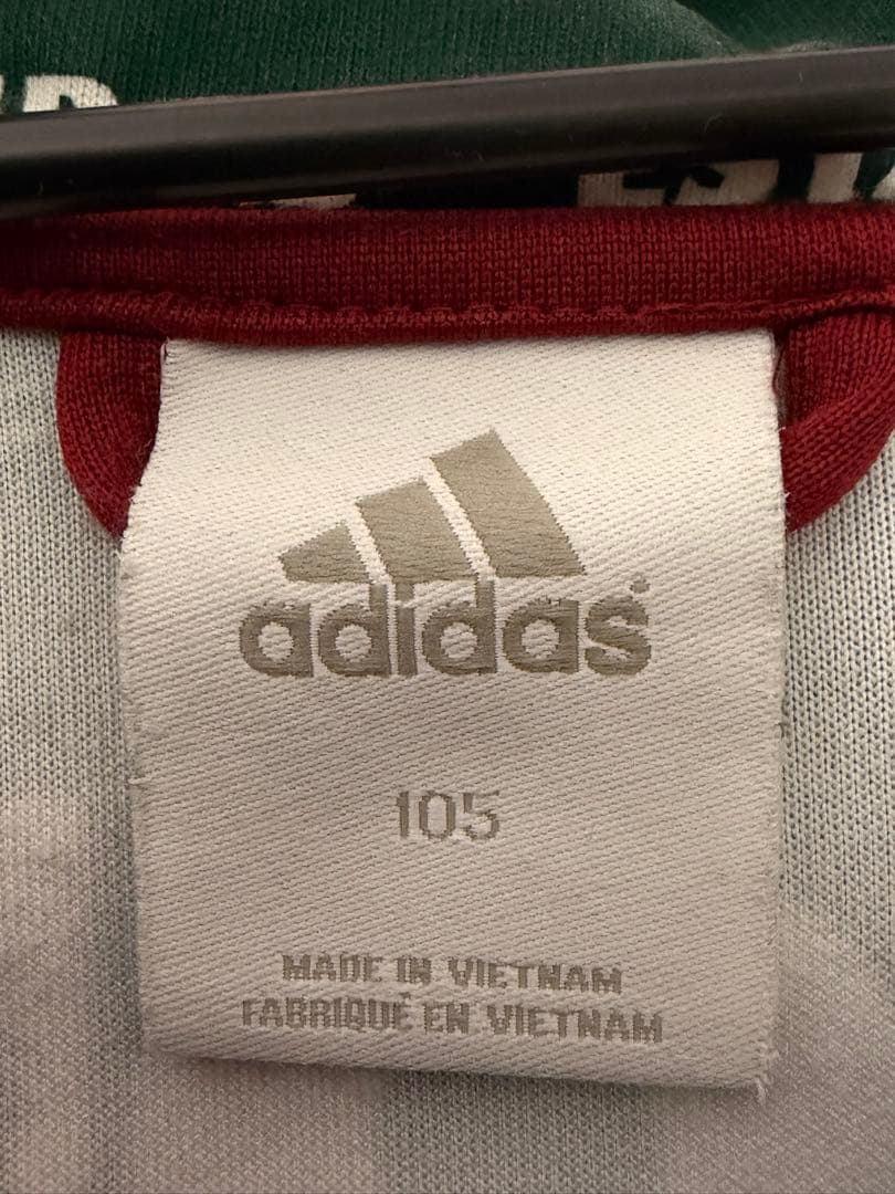 adidas フルジップパーカー 赤白 フルミネンセFC サイズM