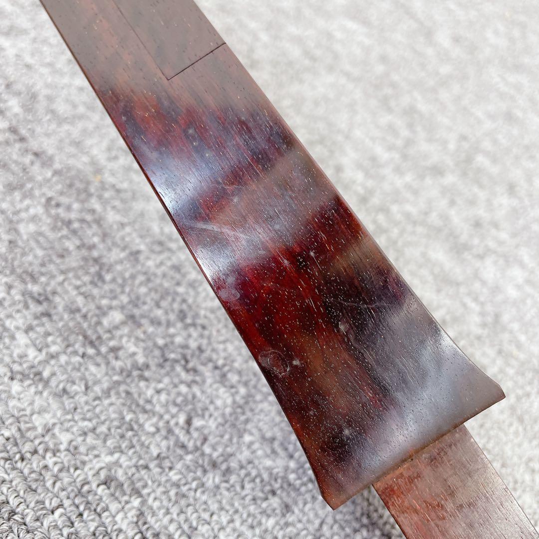 三味線 18K 金細 細棹 紅木 綾杉胴 犬皮 一本溝 東さわり