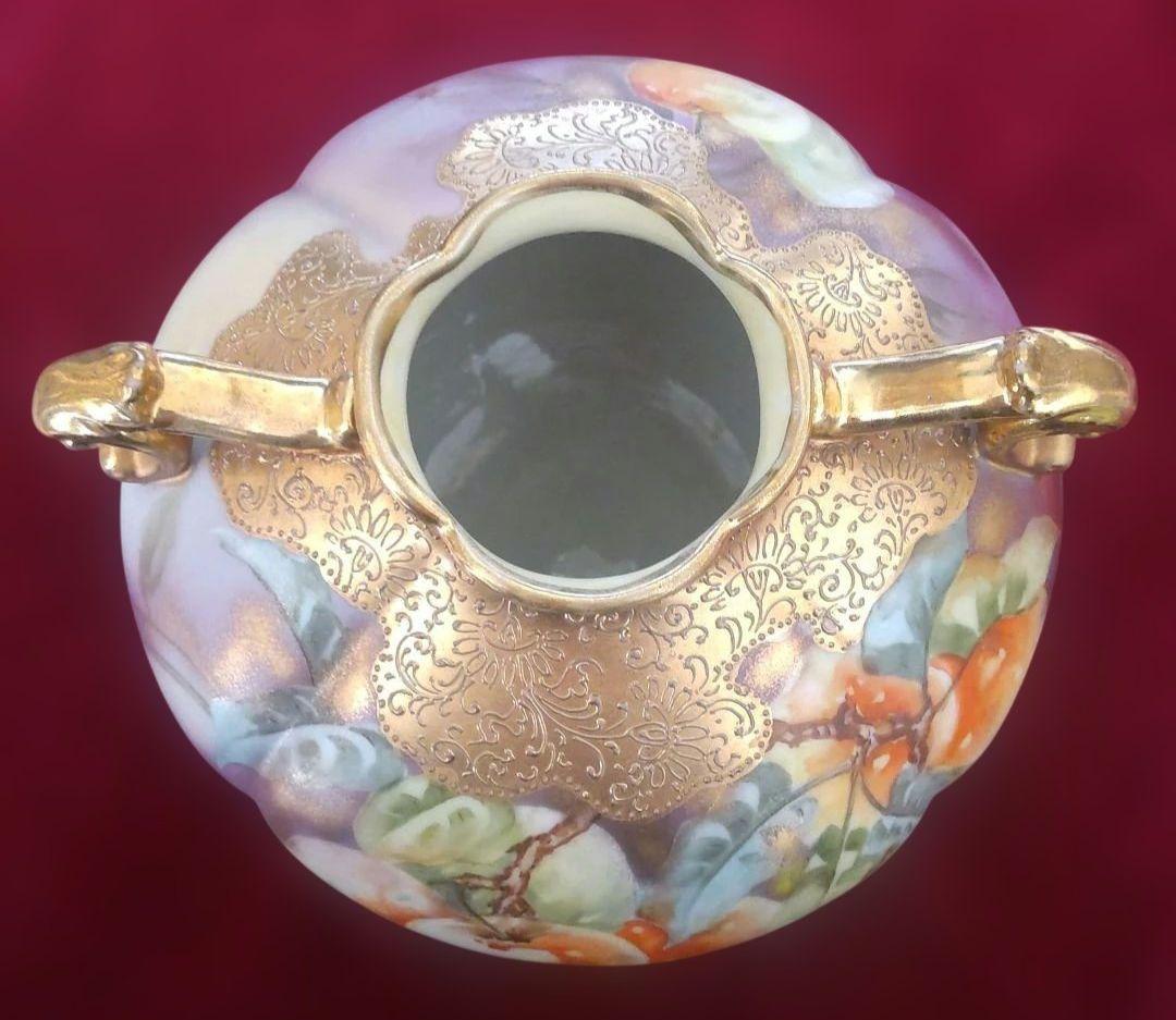 新春~1/31特価アンティーク オールドノリタケ メイプルリーフ花瓶