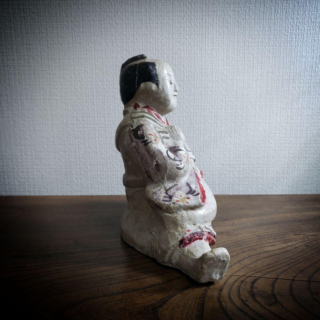 郷土玩具　大型花巻人形　民藝　土人形　江戸末期　明治　歌舞伎物　珍品