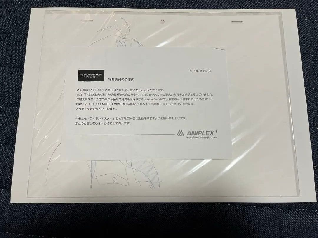 THE IDOLM@STER MOVIE 輝きの向こう側へ 生原画　菊地真