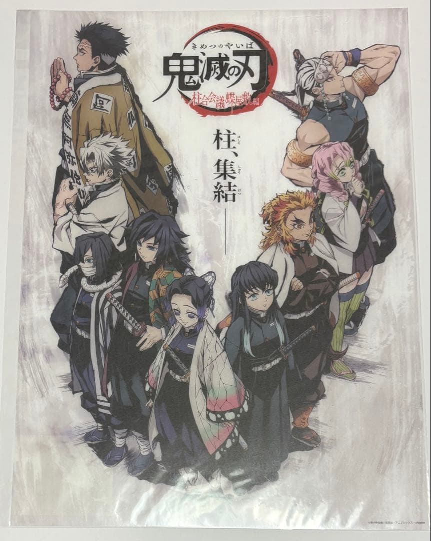 鬼滅の刃 A3 和紙風ポスター 劇場版 柱合会議•蝶屋敷編 キービジュアル KV
