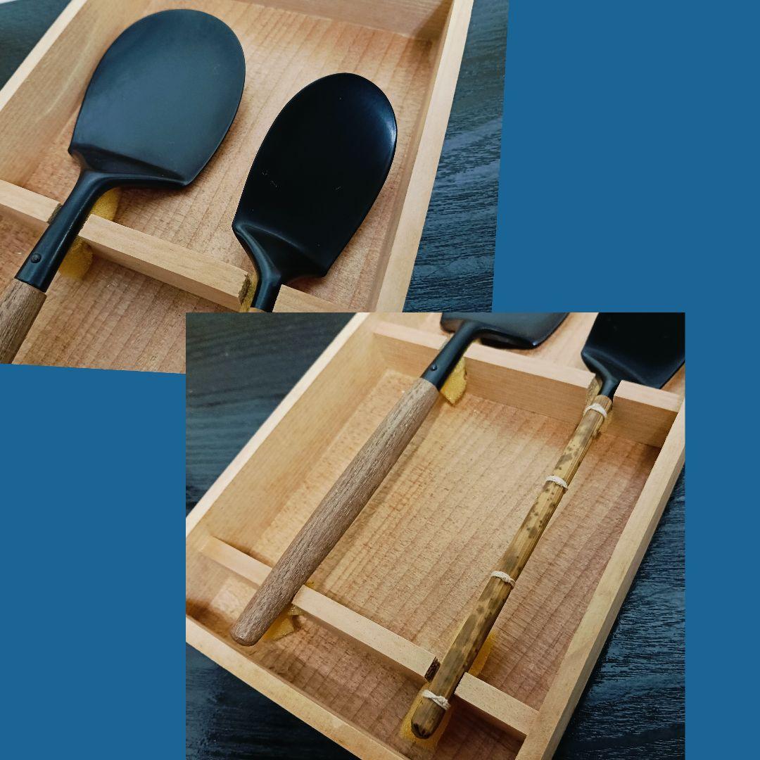 AL27 炉用匙 清五郎 秀峰堂 2箱 共箱 未使用 茶道具 風炉匙