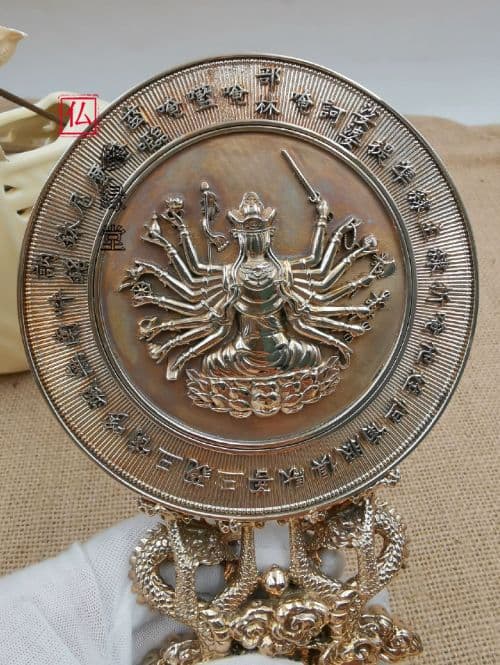 【修縁堂】密教法具古美術品 準提鏡 辟邪 開運 芸品 置物 法器 法具