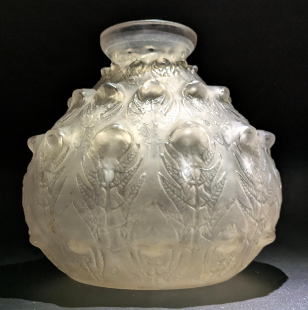 貴重な初期作品★本人★ルネ・ラリック フジェール アンティーク 花瓶 1913