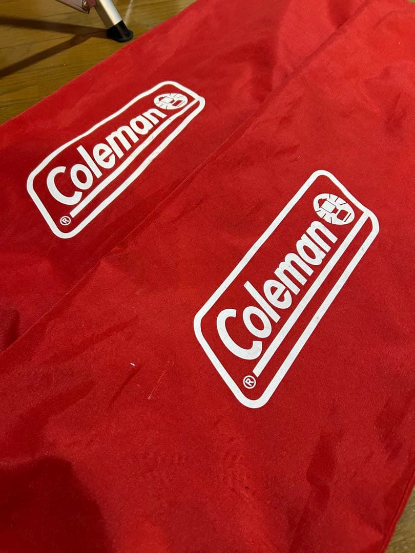 2脚セット　コールマン　チェア 赤　レイチェア　ハイバック　3段階