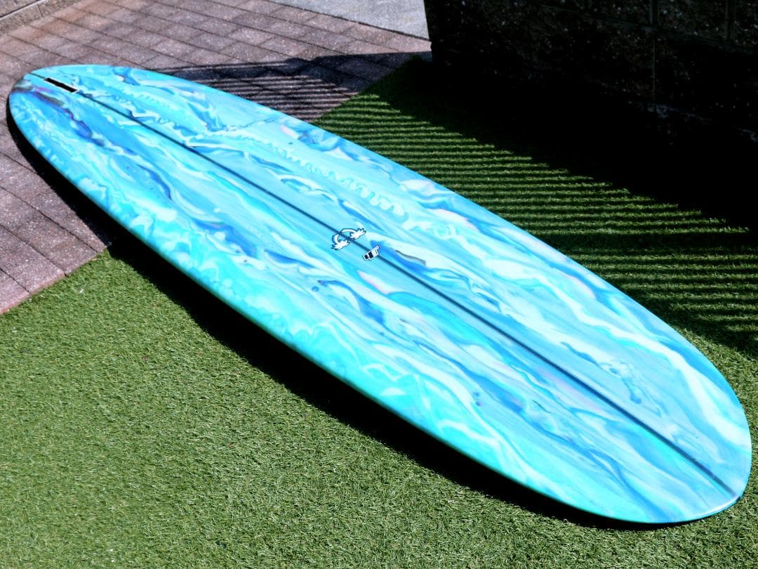 ロングボード9.4f ローカルモーション フィン ニットカバー付 マーブルカラー