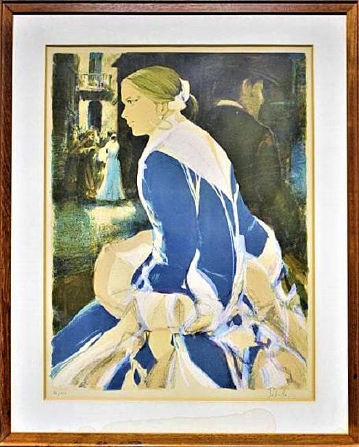 斎藤三郎　タイトル「祭りの帰り」リトグラフ　サイン・エディションナンバーあり