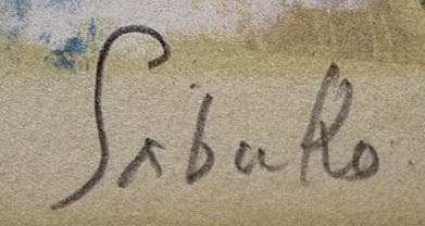 斎藤三郎　タイトル「祭りの帰り」リトグラフ　サイン・エディションナンバーあり