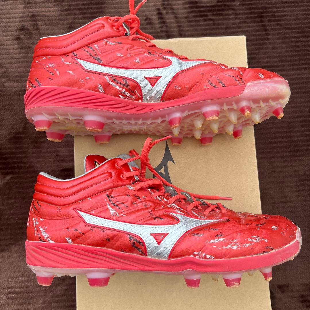 ミズノプロ　野球　ポイント　スパイク　レッド　27cm MID TPU