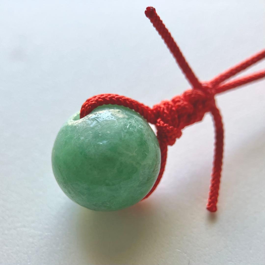 糸魚川翡翠 丸玉ストラップ