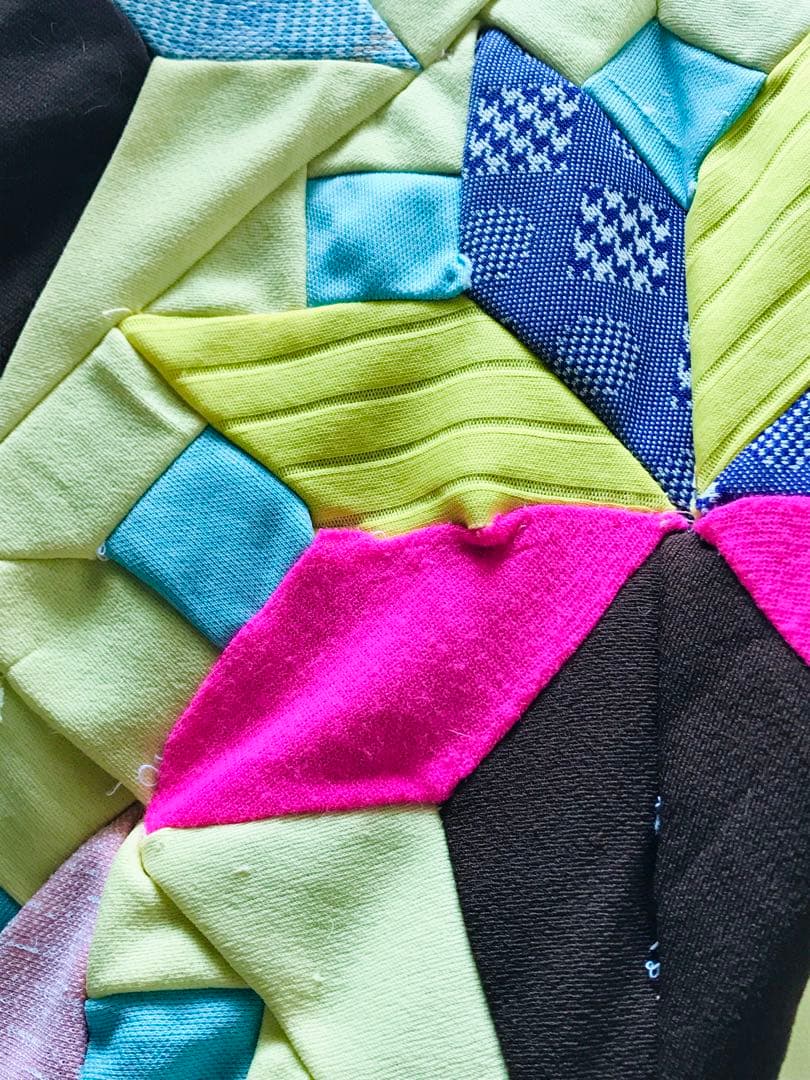 ★ヴィンテージ★ パッチワーク　ベッドカバー　サイケ　ヒッピー　レア！