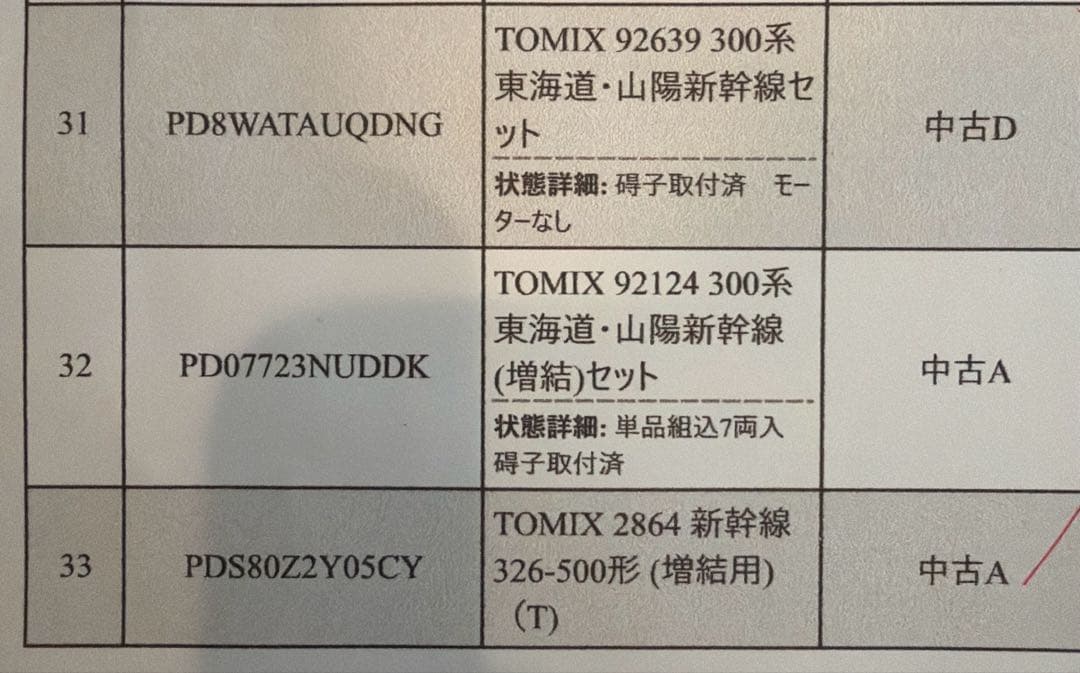 TOMIX 92639 JR300系東海道・山陽 新幹線（のぞみ）16両