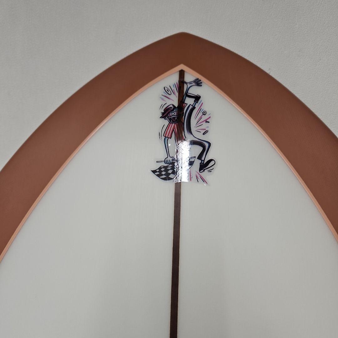 美品ピンダーpinderhi7'2ボンザーミッドWoodオンピンストウィング