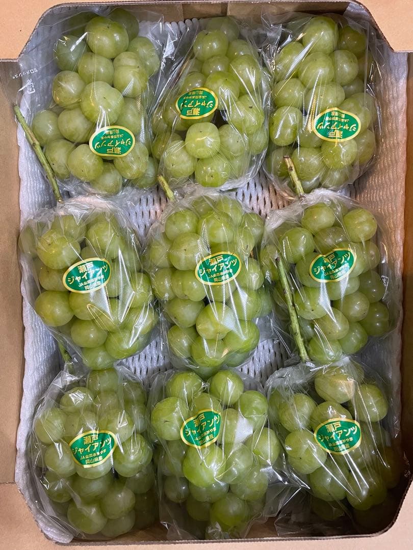 ⑥【岡山県産】瀬戸ジャイアンツ　7〜12房　約5キロ