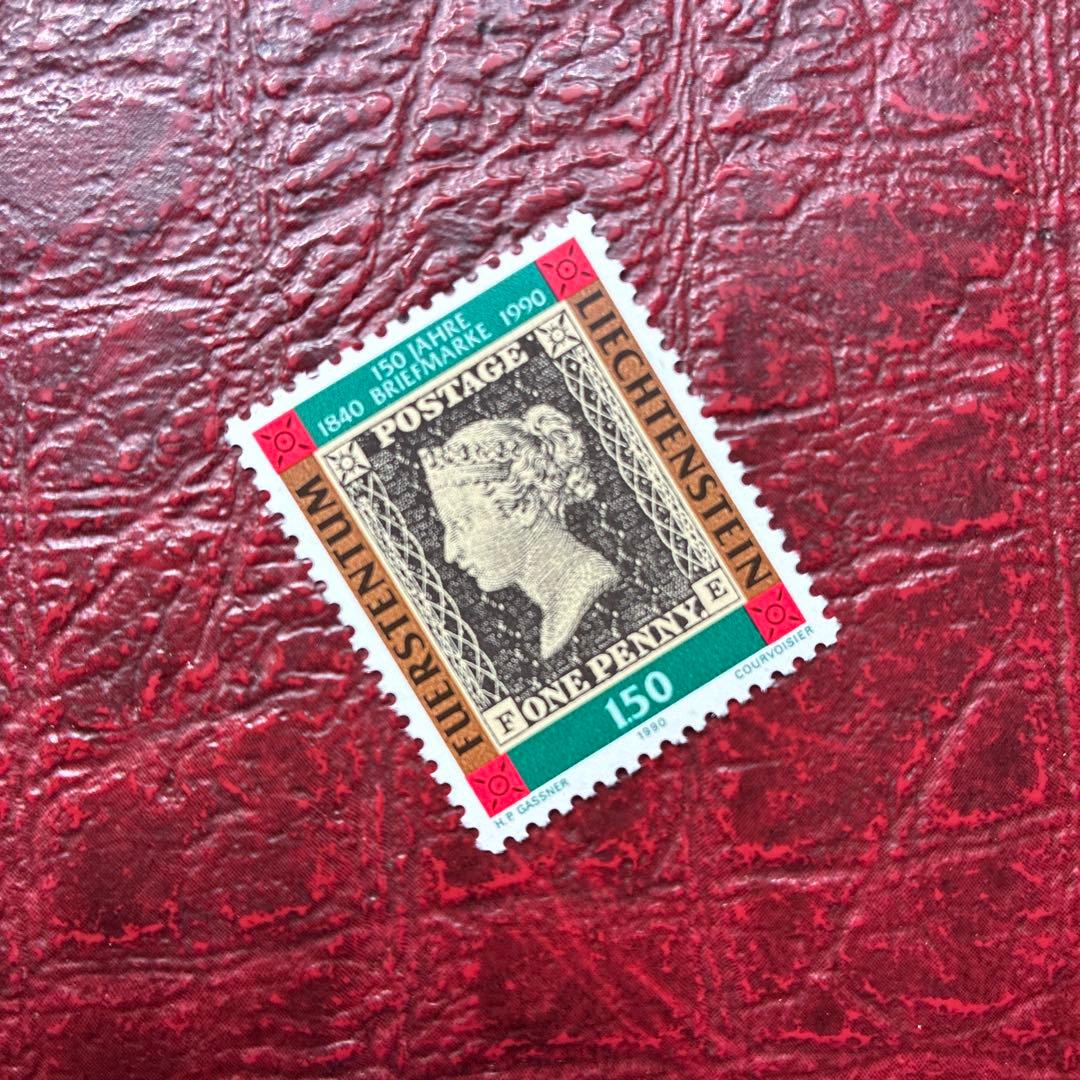 77158セール現品限　外国切手　リヒテンシュタイン発行ペニーブラック1種揃