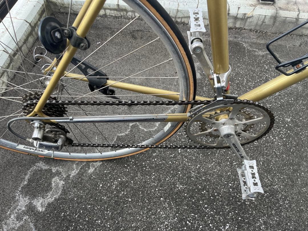 ブリヂストン製の可能性あり ピストバイク ゴールド TAクランク