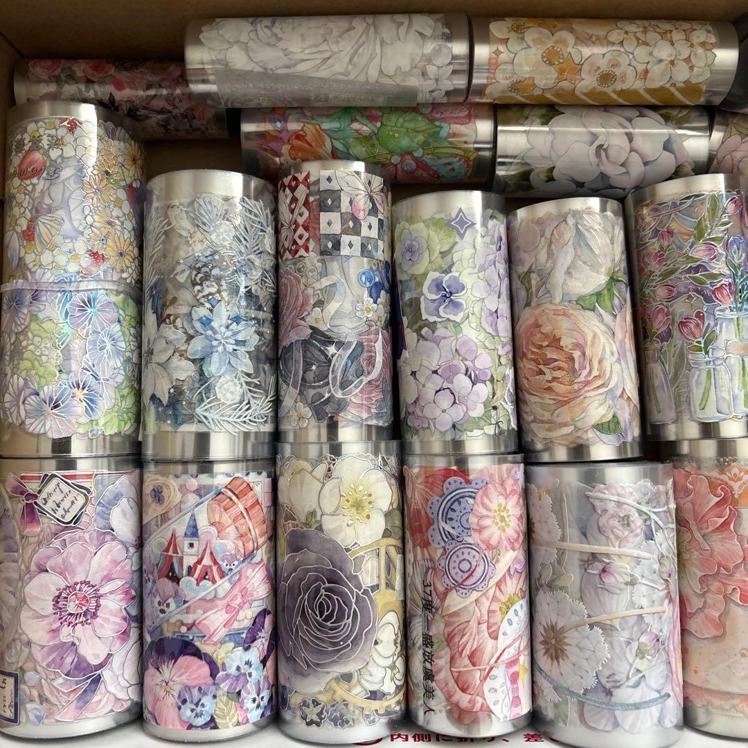 海外マステ　花　巻売り　まとめて　A