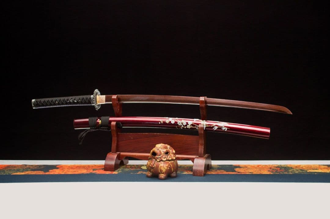 1047-武具 刀装具 日本刀　模造刀 居合刀 武士道 武蔵 鑑賞用 手鍛造打