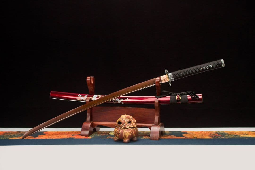 1047-武具 刀装具 日本刀　模造刀 居合刀 武士道 武蔵 鑑賞用 手鍛造打