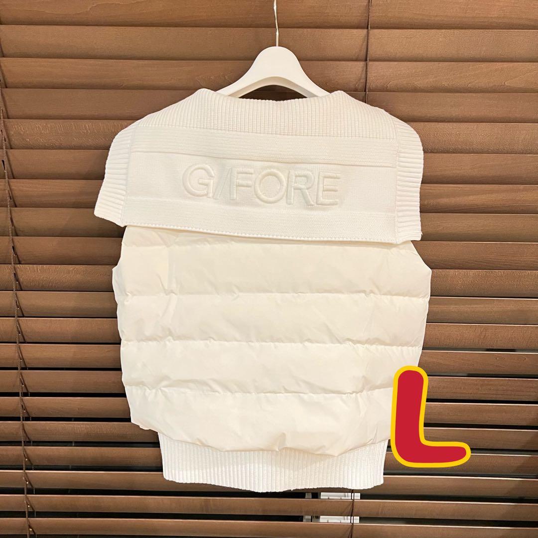 【白L】G/FORE ジーフォア ゴルフ レディース ダウンベスト