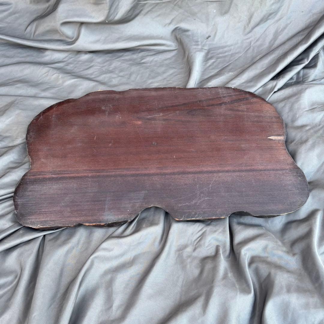 Hy131　鷹の置物　金属製　オブジェ　木製台座付き　刻印あり　インテリア