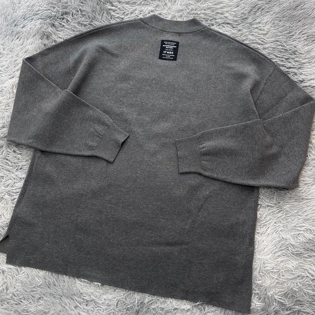 新品　マスターバニーエディション　ニット　セーター　モックネック　グレー　7