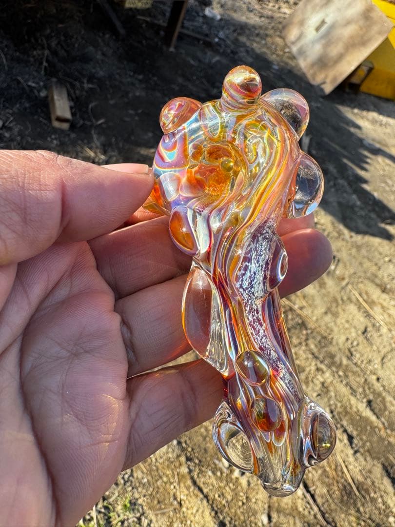 工芸品 Dropped hummer type Amber wood pipe