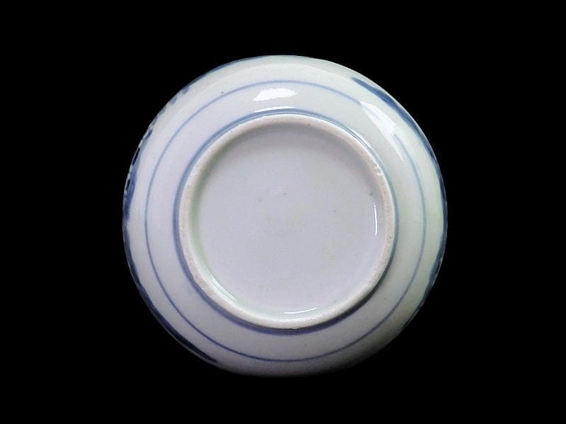 古伊万里　染付　山水の図　変形向付　２客　B072AS-fbvb