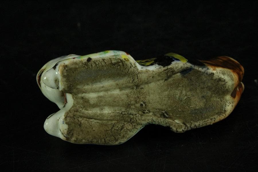 古平戸 唐子 舌出し 首振り 人形 希少 時代物(K-YC456)