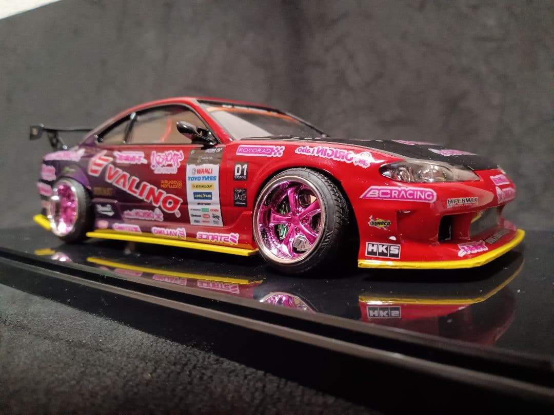 1/24 ニッサン S15 シルビア D1 プラモデル 完成品 ケース付き