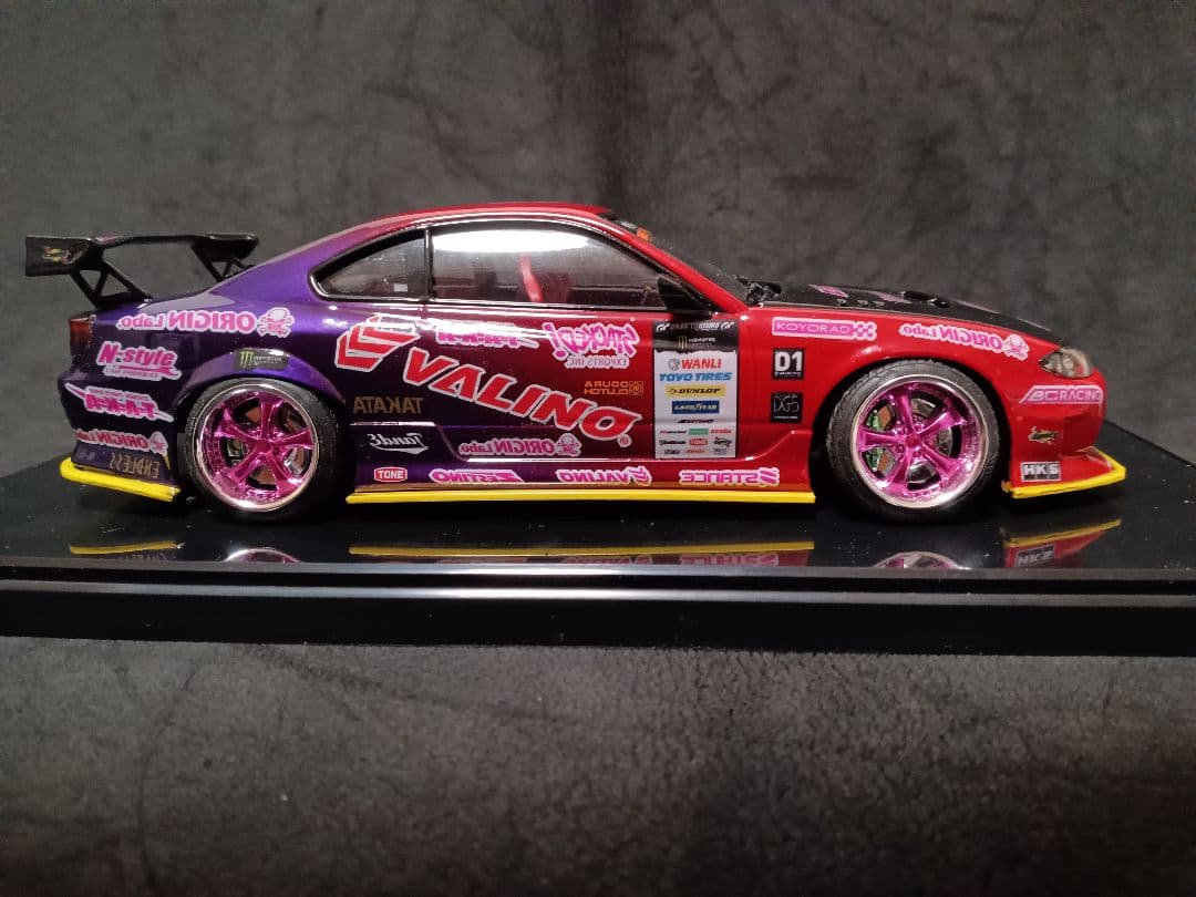 1/24 ニッサン S15 シルビア D1 プラモデル 完成品 ケース付き