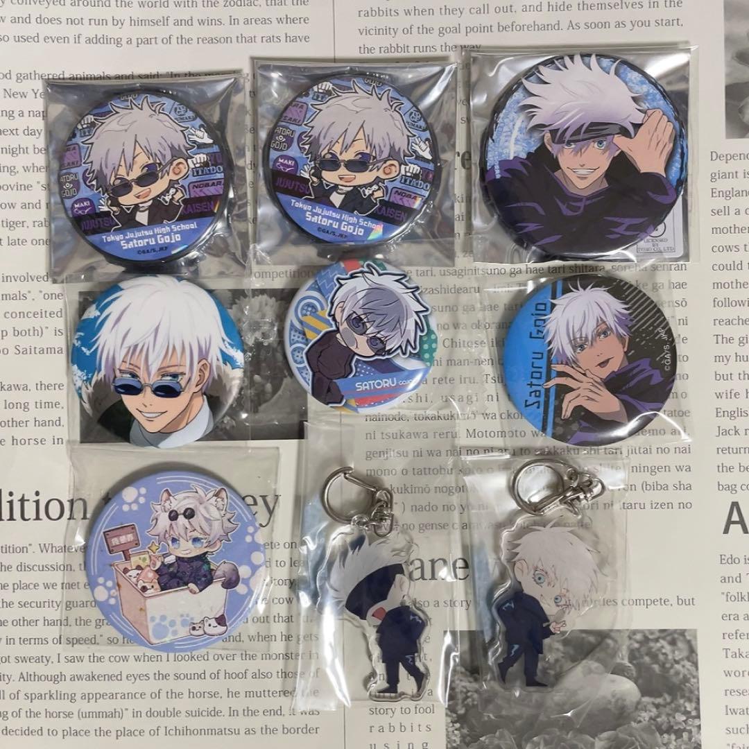 呪術廻戦 アクリルスタンド 缶バッジ アクリルキーホルダー 五条悟