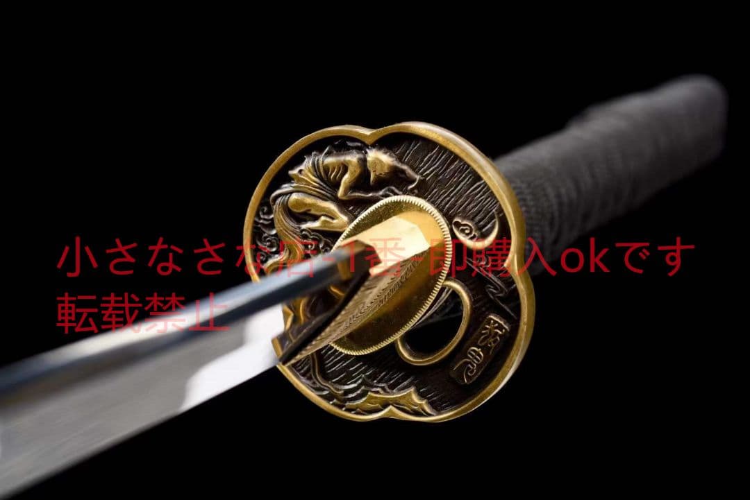 26インチT 10焼刃化粧研【白黒無常】武具　刀装具　日本刀　模造刀 居合刀