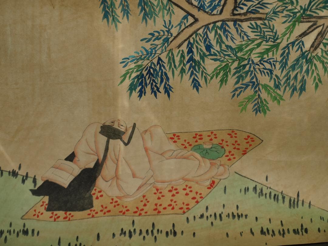 中国清時代の人物図　肉筆絵　激安骨董品 古美術 BD089A2-3