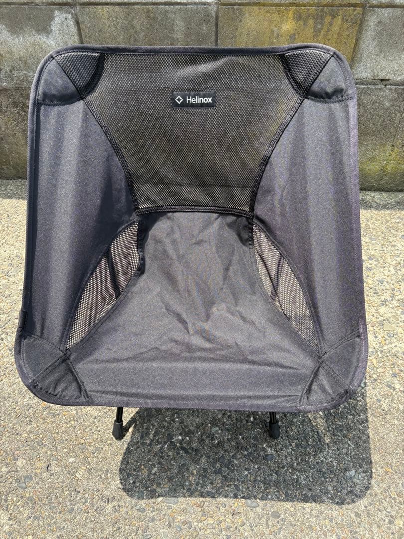 お魚　Helinox アウトドアチェア ブラック