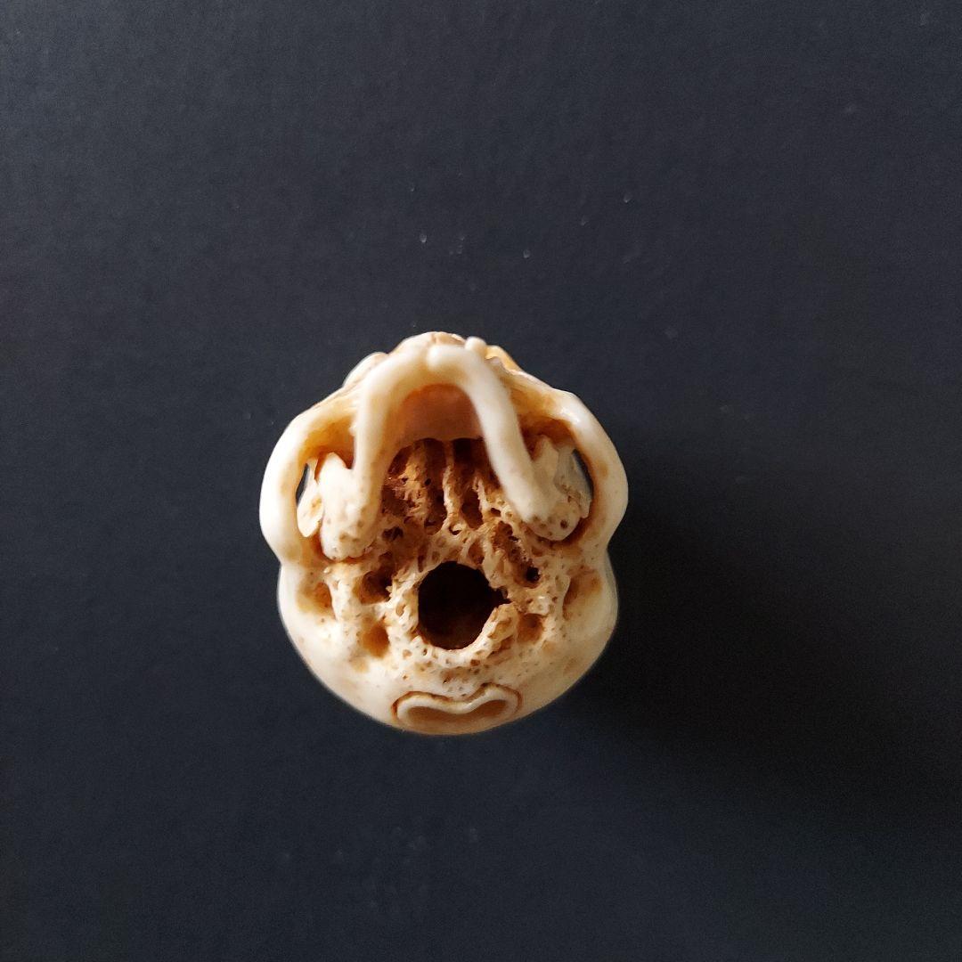 髑髏　ドクロ　根付　生生流転　服部