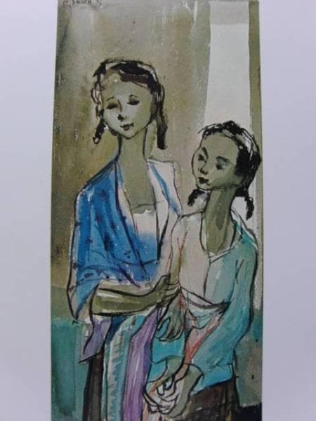 A.SUDALI（A.スダリ）、姉妹、希少な額装用大判画集画