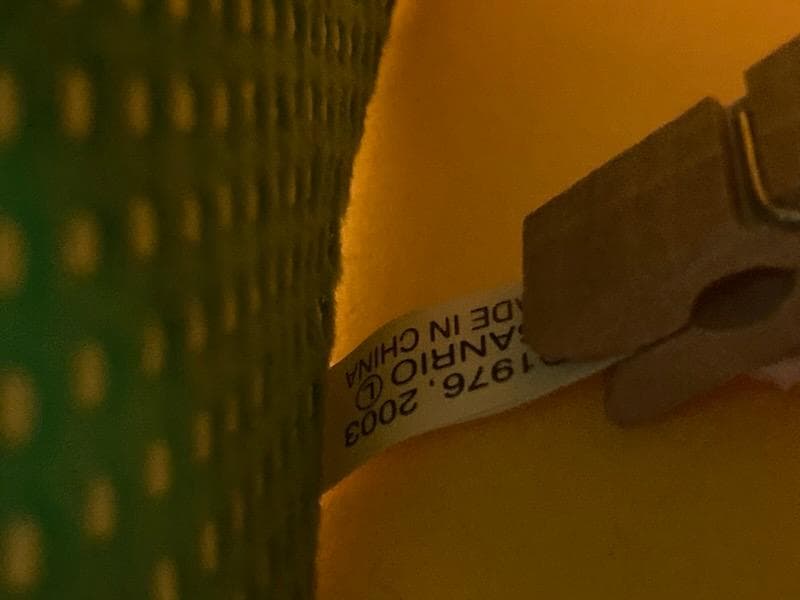 【希少】2003 サンリオ ハローキティ ハンドル付き 収納箱 黄色×緑