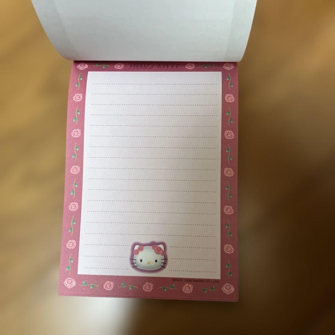 ハローキティ 薔薇 メモ レア 2000 当時物 レター