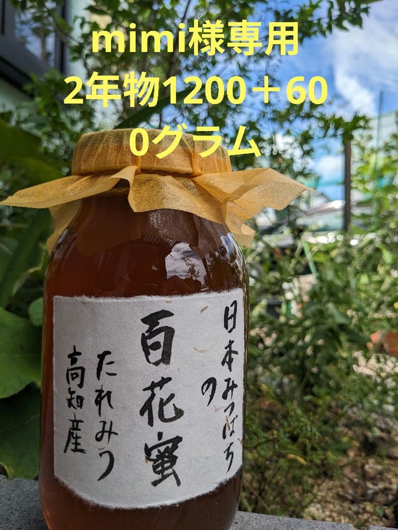 日本ミツバチ 蜂蜜 令和7年度 採れたて　たれ蜜　2年もの1200g ＋600