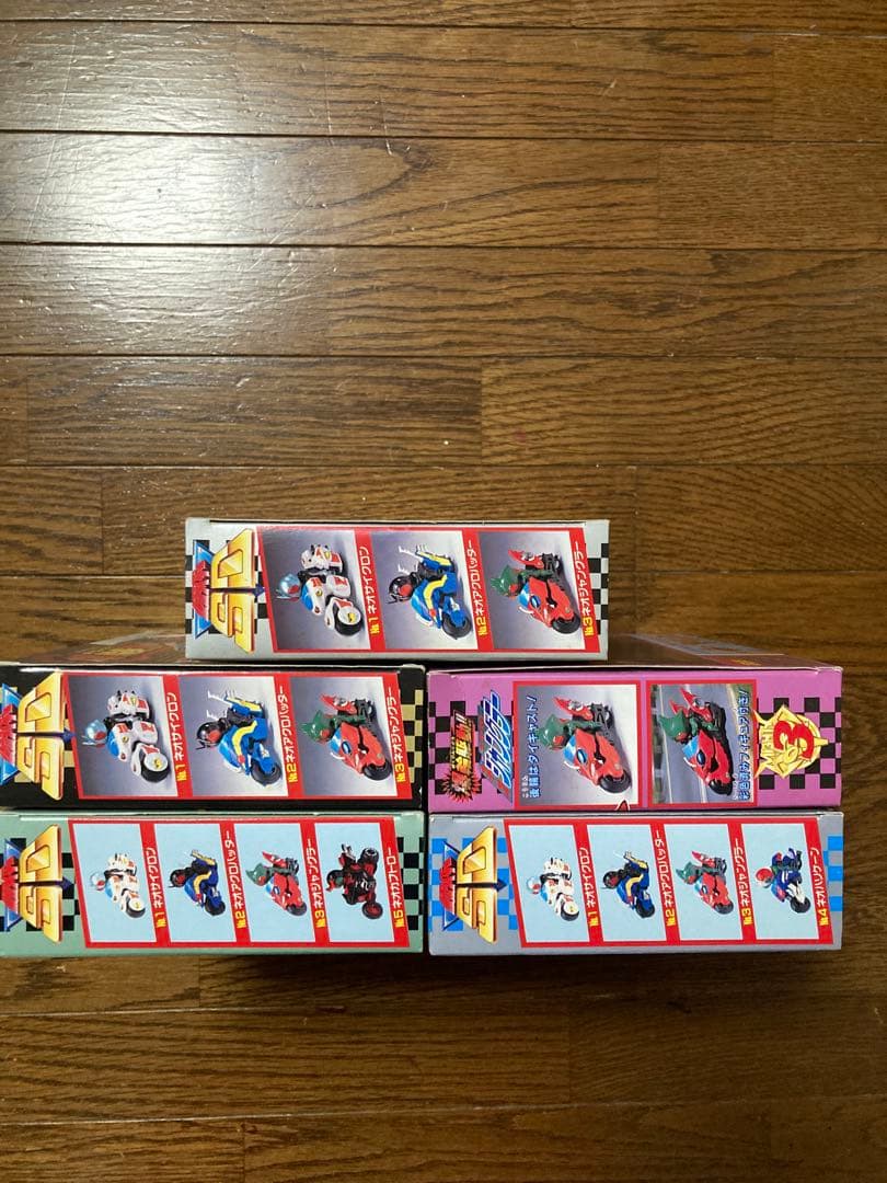 【バンダイ 】爆輪駆動‼︎仮面ライダーSD 仮面ライダー5種:1992年/日本製