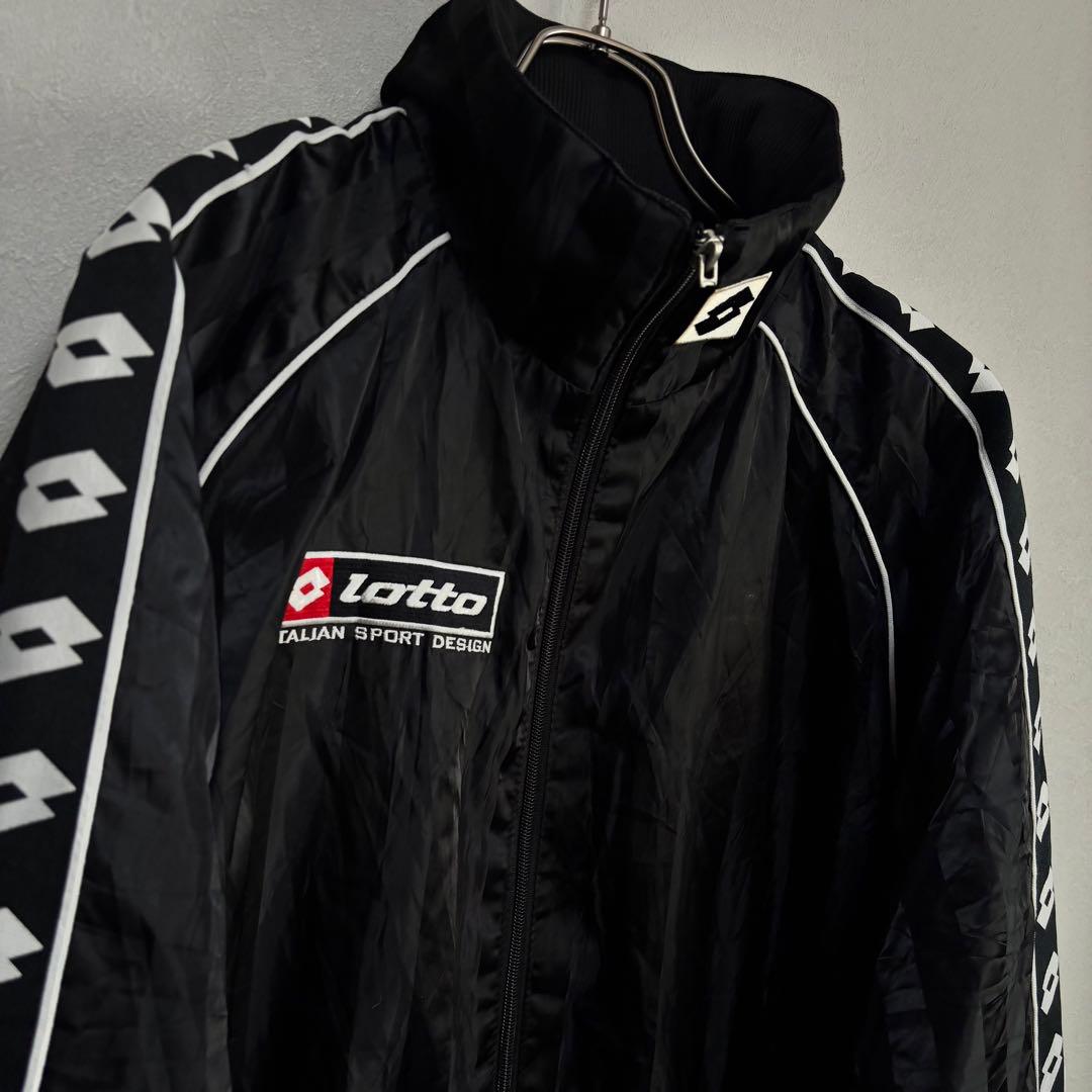 lotto ロット サイドライン ナイロンジャケット コート US M ブラック