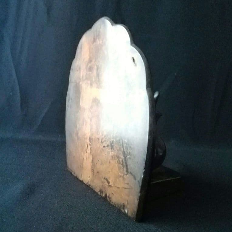 逸品　銅製　孔雀　アールデコ　オブジェ　ブックエンド　明治　金工　ヴィンテージ