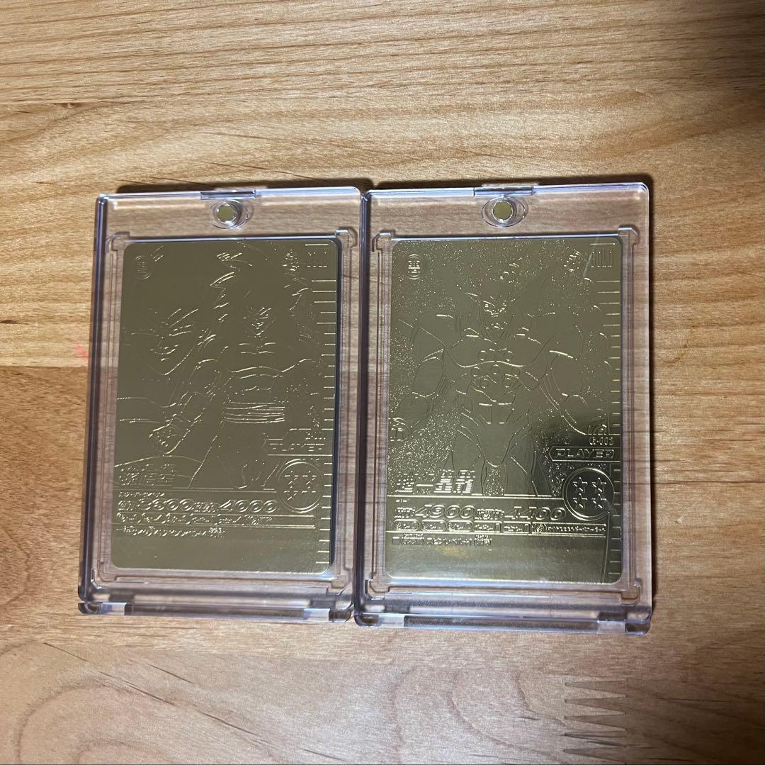 ドラゴンボール ゴールド神龍キャンペーン 22金箔押しカード　孫悟空&超一星龍