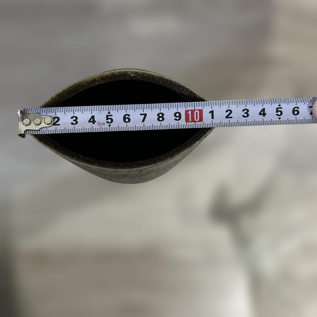 新品　備前焼 花瓶 耳付花器 　奥本丸味　作