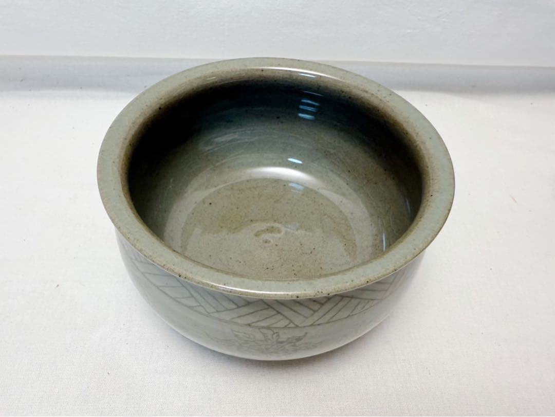 未使用 茶道具 香舟造 牡丹唐草文 皆具 杓立て 建水 蓋置 水指 共箱