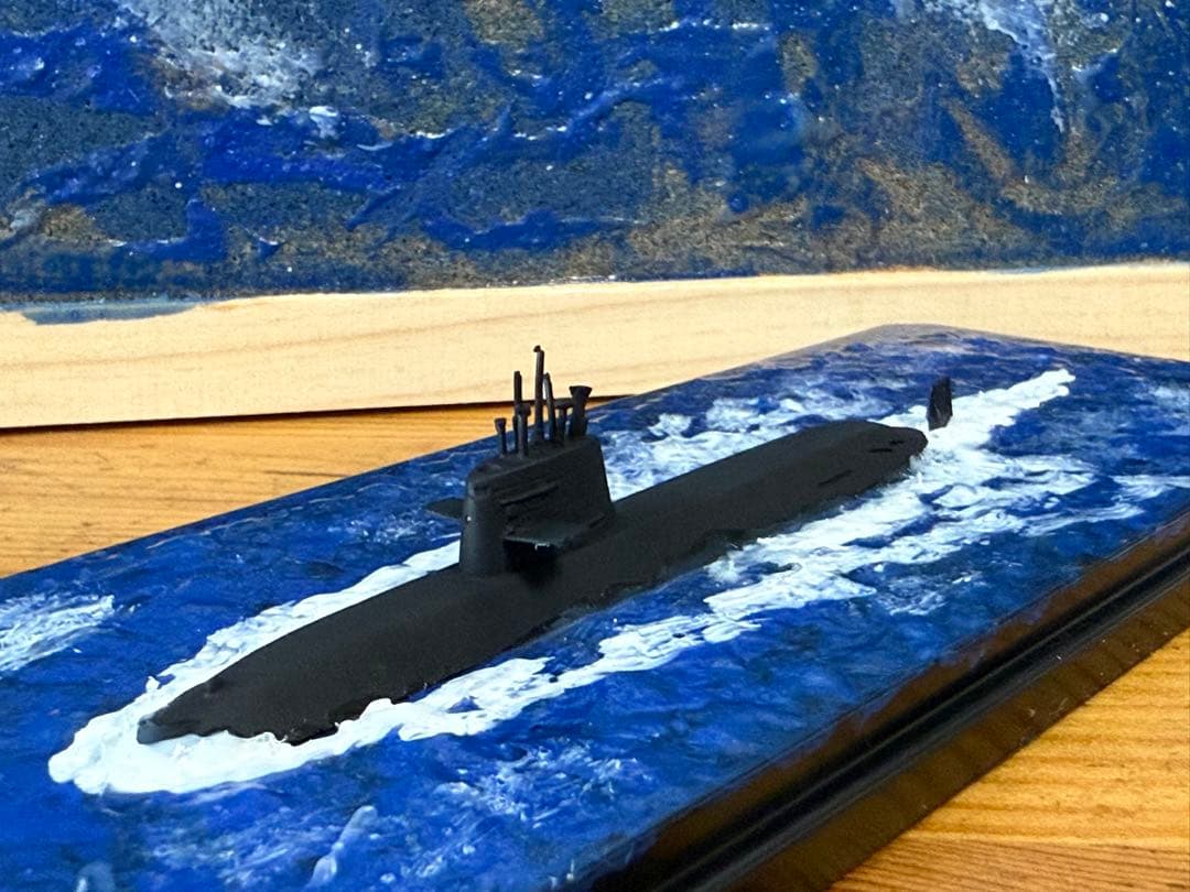 1/700 海上自衛隊おやしお型潜水艦メタルキット完成品ジオラマ