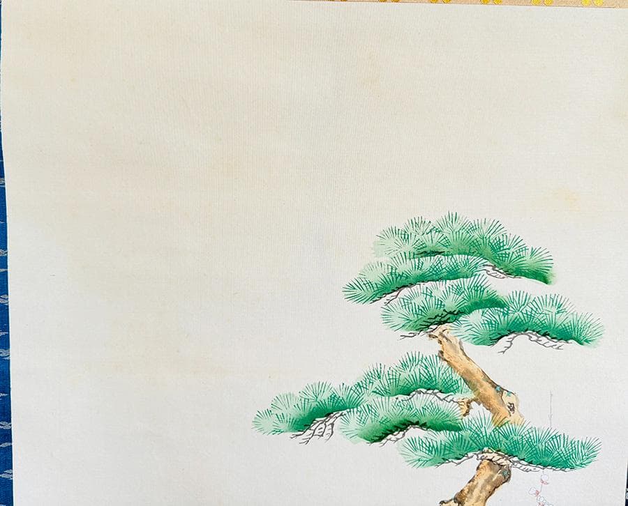 肉筆 菅舟筆 天神様『菅公御尊像』掛軸 座像 共箱 縦193cm横55cm